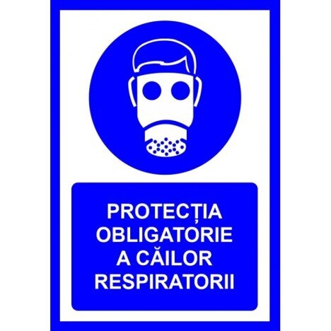 Placuta  pentru protectia obligatorie a cailor respiratorii